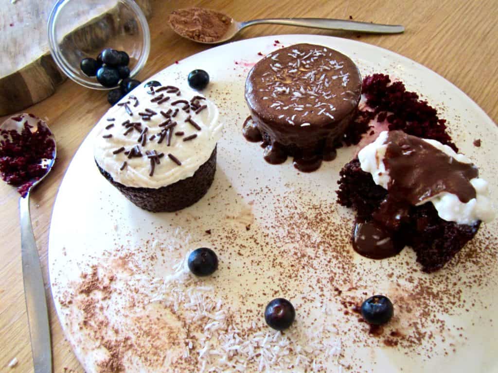 Vegan & Gluten Free Chocolate Brownie Cakes with Coconut Cream (& Secret Ingredient!) | veganchickpea.com