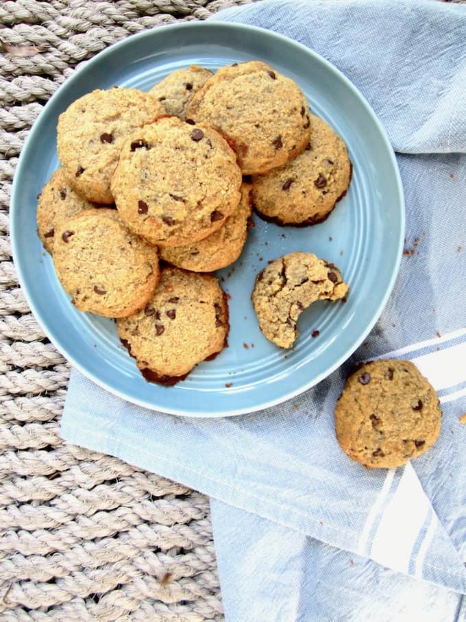 Soft & Healthy Almond Flour Chocolate Chip Cookies - gluten free, paleo AND vegan - easy, simply delicious and made with healthy ingredients! {refined sugar free} | veganchickpea.com