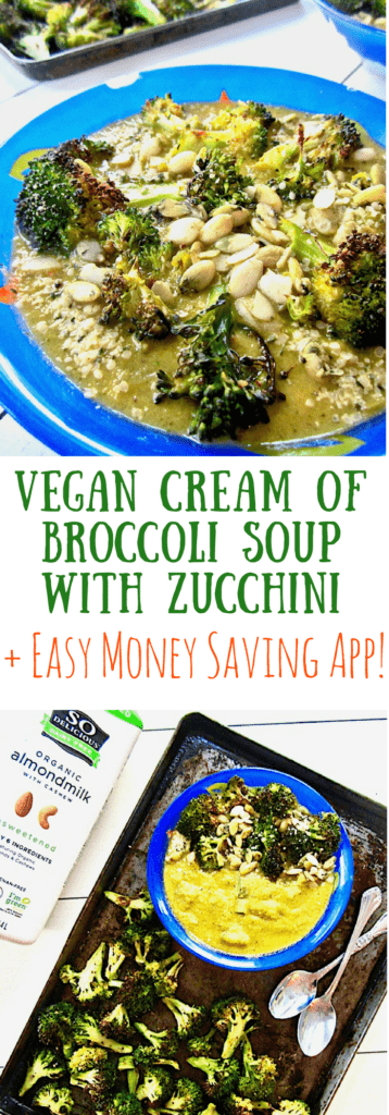 This easy, Vegan Cream of Broccoli Soup with Zucchini is a nourishing, clean eating recipe that is so delicious and simple, you'll come back to it again and again! Plus: save on your next grocery bill with the Cash Back Rebate App, Ibotta!  