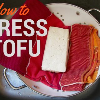 Quick & easy tutorial on how to press tofu before cooking to ensure maximum flavor! | veganchickpea.com