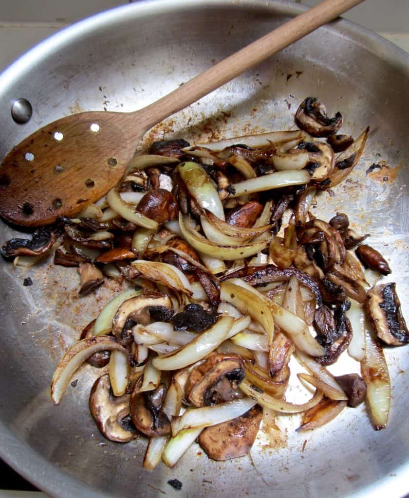 Sauteed Sesame Onions & Mushrooms - perfect paring with a veggie burger! | veganchickpea.com