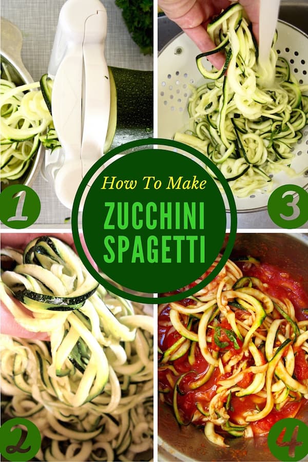 How to make zucchini & squash spaghetti noodles | veganchickpea.com