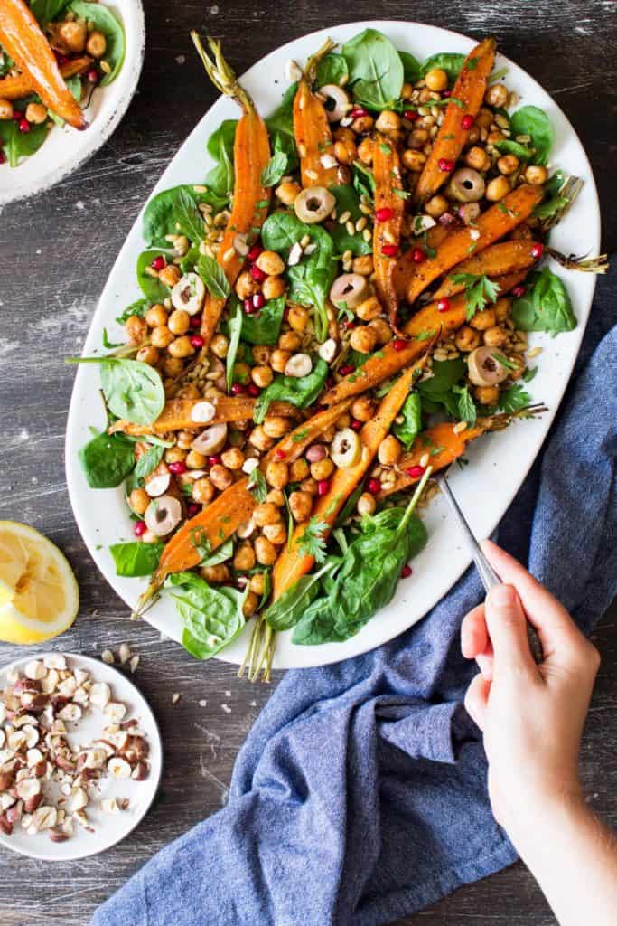 Spiced Carrot Chickpea Salad
