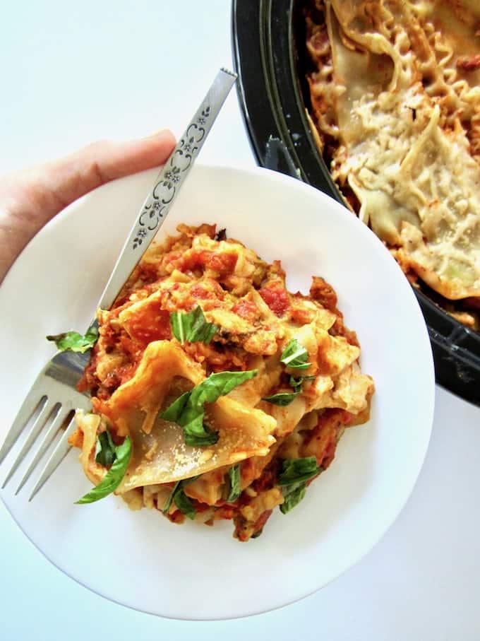 Vegan Slow Cooker Lasagna 