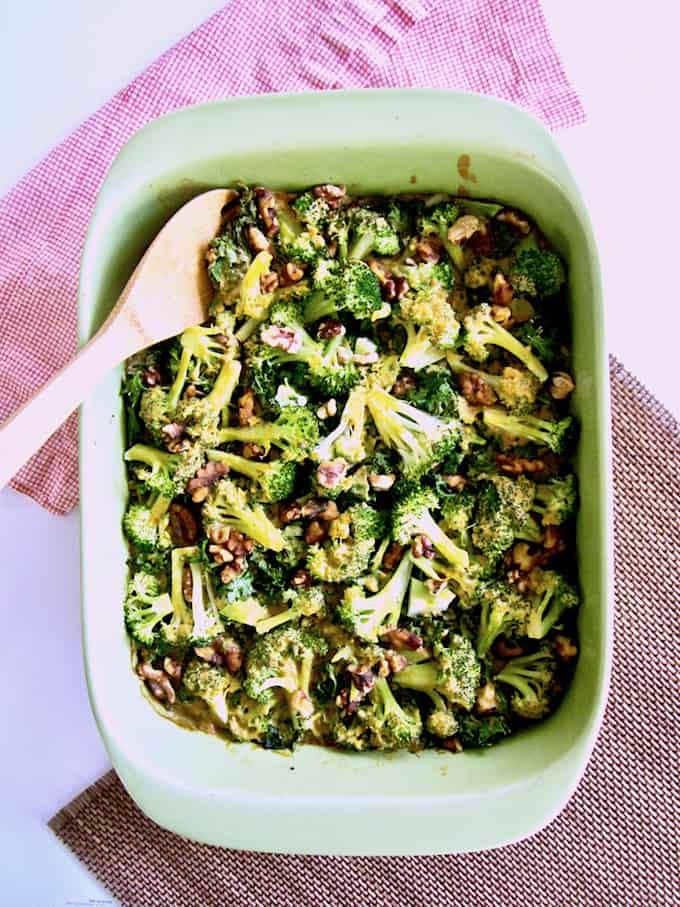 Vegan & Gluten Free Casserole: Broccoli, Kale & Rice Medley
