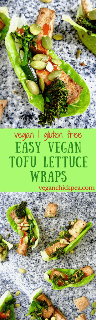 Easy Vegan Tofu Lettuce Wraps | Vegan Chickpea