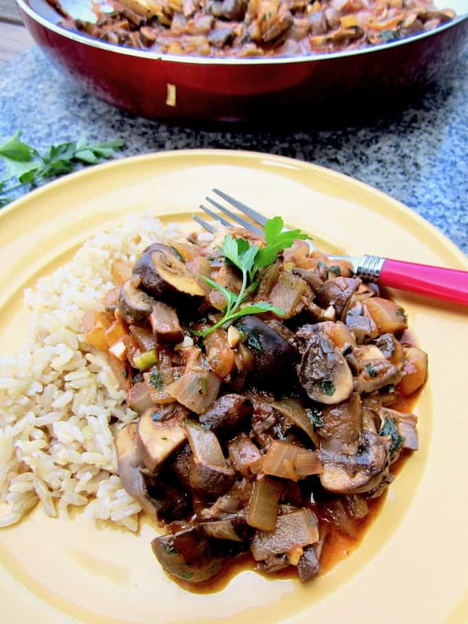 Vegan Mushroom Stroganoff Recipe - a healthier and lighter take on the classic, plus a review of the ‘Vegan in 15’ Cookbook! | veganchickpea.com