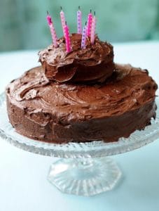 This gorgeous and decadent Gluten Free Vegan Chocolate Cake with Nutella Frosting makes the perfect birthday cake! No dairy, eggs or gluten needed to make creamy frosting and delectable, moist cake. Us gluten free vegans can have our cake and eat it too with this indulgent recipe!