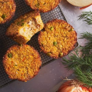 These fluffy, savory veggie muffins are an easy and healthy addition to any meal. Whether eaten on the side, as a main focal point with dinner, or as a snack, these vegan, gluten free and paleo veggie muffins are delicious and nutritious at any time of day!