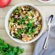 Apple, Almond, Kale & Chickpea Stew recipe - A healthy and simple recipe using only 9 ingredients! Savory and sweet with a bit of spice and protein makes this a perfectly balanced meal! Gluten free, sugar free, oil free. | veganchickpea.com