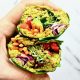 This Raw Rainbow Collard Green Wrap with Curry Sunflower Seeds recipe is a super healthy, crunchy lunch you can make ahead that will leave you feeling fresh & energized. It’s customizable with whatever veggies you want, low carb and friendly for all diets! {vegan, gluten free, paleo, whole 30, sugar free, soy free} | veganchickpea.com