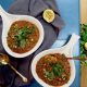 Vegan Red Lentil Stew Recipe - super healthy and 17 grams of plant powered protein per bowl! | veganchickpea.com